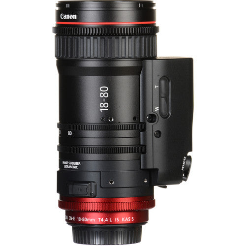 Lente Canon con zoom de cine CN-E 18-80mm T4.4 COMPACT-SERVO (montura EF) NUEVO